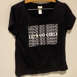 Black Tee - let’s go girls
